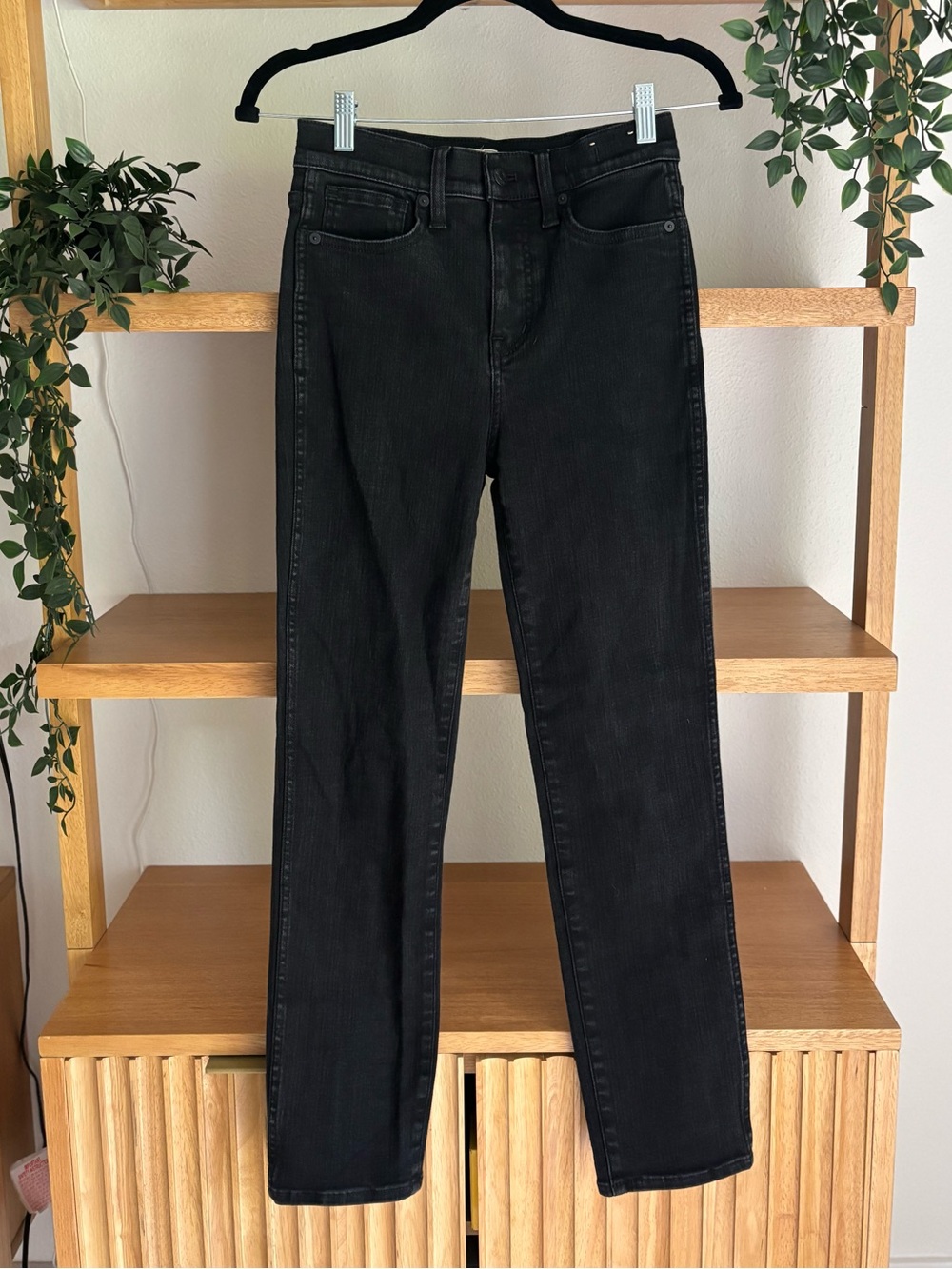 Madewell "Stovepipe" Straight Leg Black Jeans